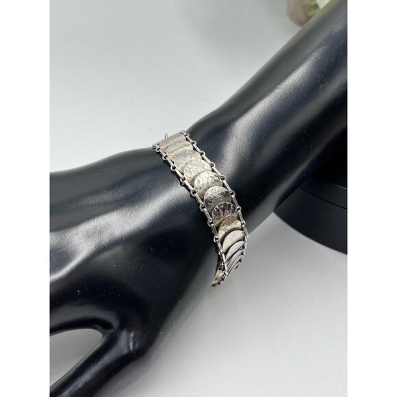 Silpada Retired 925 Sterling Silver Simply Sequin Disc Coin Link Bracelet B2829 - Picture 5 of 12